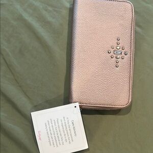 Thirty-One Blush Pebbled Leather Wallet